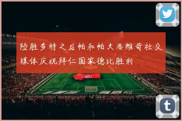 险胜多特之后帕和帕夫洛维奇社交媒体庆祝拜仁国家德比胜利